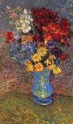 Stilleben einer Vase mit Margeriten und Anemonen Vincent Van Gogh